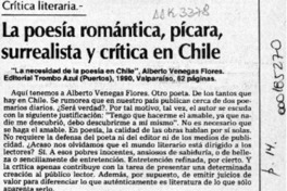 La poesía romántica, pícara, surrealista y crítica en Chile  [artículo] Mario Tomás Schilling F.