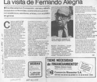 La visita de Fernando Alegría  [artículo] A. M.