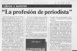 "La profesión de periodista"  [artículo] Cristián Pizarro Allard.