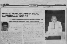 Manuel Francisco Mesa Seco, la partida al infinito  [artículo] Samuel Madonado de la Fuente.