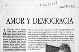 Amor y democracia  [artículo] María de la Luz Urquieta.