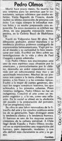 Pedro Olmos  [artículo] Garófalo.