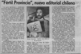 "Fértil Provincia", nueva editorial chilena  [artículo].