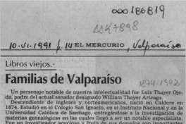 Familias de Valparaíso  [artículo] Julio Hurtado.