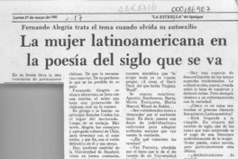 La mujer latinoamericana en la poesía del siglo que se va