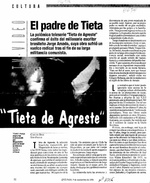 El padre de Tieta  [artículo] Carlos Dias.