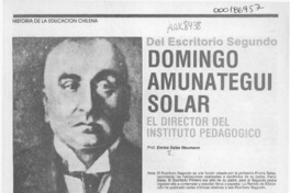 Domingo Amunátegui Solar  [artículo] Emma Salas Neumann.