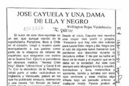 José Cayuela y una dama de lila y negro  [artículo] Wellington Rojas Valdebenito.