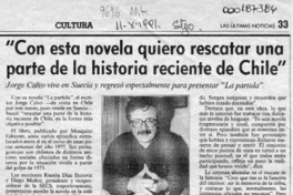 "Con esta novela quiero rescatar una parte de la historia reciente de Chile"  [artículo].