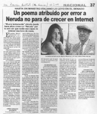 Un Poema atribuido por error a Neruda no para de crecer en internet