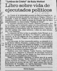 Libro sobre vida de ejecutados políticos  [artículo] Patricia Escalona.