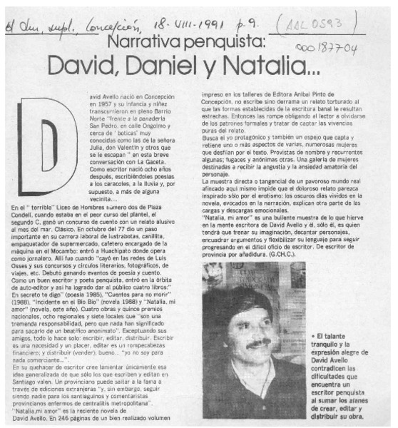 David, Daniel y Natalia --  [artículo] G. Ch. C.