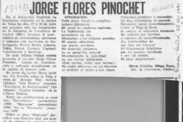 Jorge Flores Pinochet  [artículo] María Cristina Aliaga Luna.