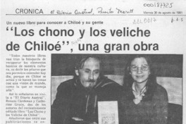 "Los Chono y los Veliche de Chiloé", una gran obra  [artículo].