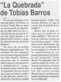 "La Quebrada" de Tobías Barros