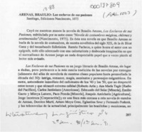 Arenas, Braulio, "Los esclavos de sus pasiones"  [artículo] Santiago Quer Antich.