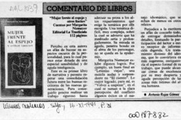 "Mujer frente al espejo y otros límites"  [artículo] Antonio Rojas Gómez.