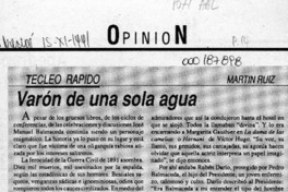 Varón de una sola agua  [artículo] Martín Ruiz.