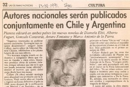 Autores nacionales serán publicados conjuntamente en Chile y Argentina