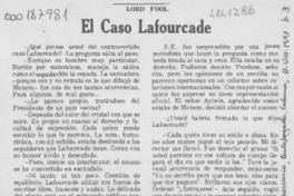 El caso Lafourcade  [artículo] Lord Fool.