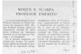 Roque E. Scarpa, profesor emérito  [artículo].