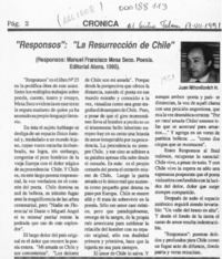 "Responsos", la resurrección de Chile  [artículo] Juan Mihovilovic H.