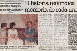 "Historia reivindica memoria de cada uno"