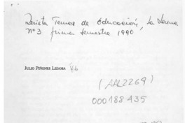 Fusión de lo poético y de lo educativo en Gabriela Mistral  [artículo] Julio Piñones Lizama.