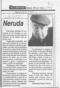 Neruda  [artículo] Gioconda Gómez Reyes.