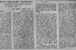 "Don Benito Riquelme González"  [artículo] Miguel Angel Díaz A.