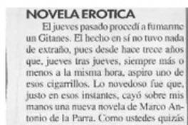 Novela erótica  [artículo] El Implacable.