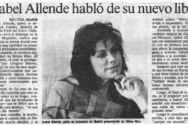 Isabel Allende habló de su nuevo libro
