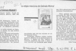 Invitación a Gabriela Mistral  [artículo] Luis Vargas Saavedra.