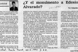 Y el monumento a Edesio Alvarado?  [artículo] Eduardo Nievas.