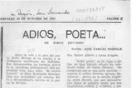 Adiós, poeta --  [artículo] José Vargas Badilla.