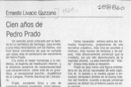 Cien años de Pedro Prado