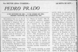 Pedro Prado  [artículo] Héctor Leiva Oyarzún.