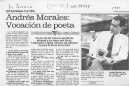 Andrés Morales, vocación de poeta  [artículo] Jorge Silva.