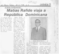Matías Rafide invitado a República Dominicana