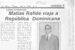 Matías Rafide invitado a República Dominicana