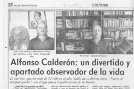 Alfonso Calderón, un divertido y apartado observador de la vida
