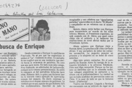 En busca de Enrique  [artículo] Andrea Andrade.