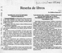 Reseña de libros  [artículo] Edilberto Domarchi V.