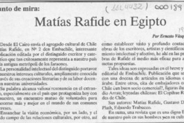 Matías Rafide en Egipto  [artículo] Ernesto Vásquez Méndez.