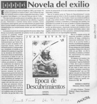 Novela de exilio  [artículo] Hermes H. Benítez.