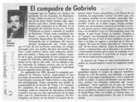 El compadre de Gabriela  [artículo] Luis Sánchez Latorre.