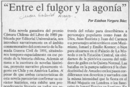 "Entre el fulgor y la agonía"  [artículo] Esteban Vergara Báez.