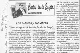 Los autores y sus obras  [artículo] Matías Rafide.