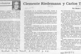 Clemente Riedemann y Carlos Trujillo  [artículo] Héctor Cuevas Miranda.