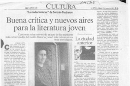 Buena crítica y nuevos aires para la literatura joven  [artículo] Jorge Leiva.